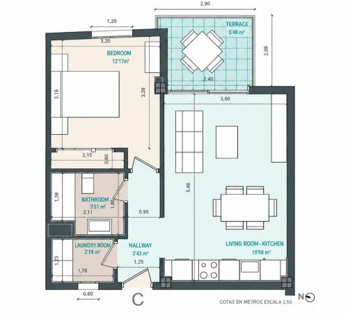 Plano del apartamento · M208